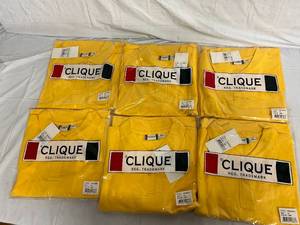 6 Yellow Polo Shirts - 3XL