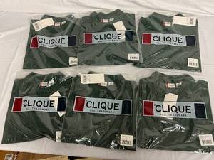 6 Dark Green Polo Shirts - Small