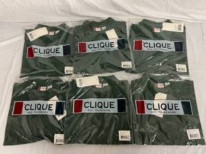 6 Dark Green Polo Shirts - Small