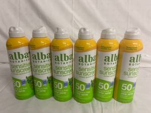 6 Bottles of Alba Botanica Sensitive Sunscreen 50 SPF