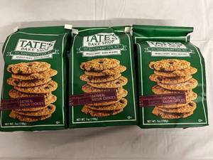 3 Bags of Tates Oatmeal Raisin Cookies