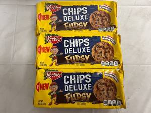 3 Containers of Keebler Fudgy Chips Deluxe