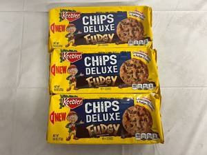 3 Containers of Keebler Fudgy Chips Deluxe