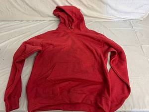 4 Heather Red Hooded Sweatshirts - Medium