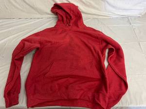 4 Heather Red Hooded Sweatshirts - Medium