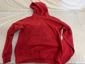 4 Heather Red Hooded Sweatshirts - Medium