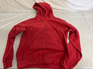 4 Heather Red Hooded Sweatshirts - Medium
