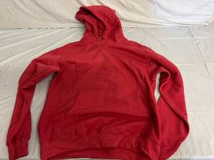 4 Heather Red Hooded Sweatshirts - Medium