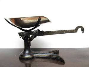 lot 43 image: Great Looking Antique Cast Iron & Brass Railroad Scale