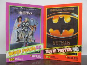 lot 46 image: 2 Vintage Large Size Puzzles - Beetlejuice & Batman