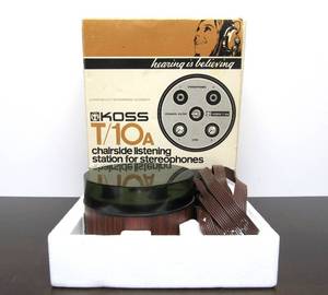 lot 79 image: Very Cool Vintage KOSS Model T10A Chairside Stereo Listening Station  