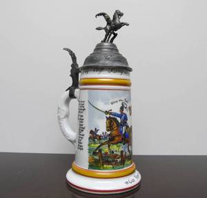 lot 92 image: Vintage West German Military Beer Stein - 12 Liter