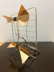lot 203 image: Mid Century Brass TV Antenna 