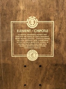 lot 206 image: Brand New Sealed CHIPOTLE Skateboard Deck