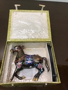 lot 237 image: Very Nice Oriental Cloisonne Horse Sculpture