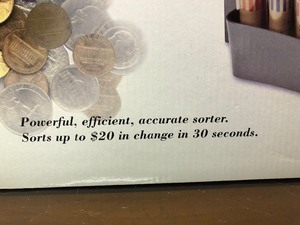 lot 240 image: Brand New Brookstone Coin Vault Coin Sorter & Wrapper