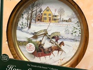 lot 241 image: 2 Brand New Round Wall clocks - Howard Miller Holiday Clock & Singing Bird Clock