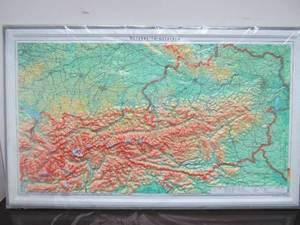 lot 115 image: NOS Vintage 3D Contour Map of Austria
