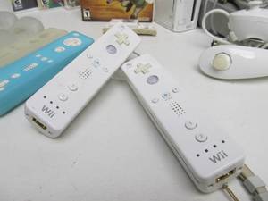 lot 222 image: Nice Condition Nintendo Wii Video Game System wCords Adapter Controllers & Some Games