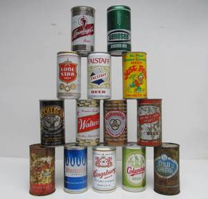 lot 224 image: Large Box Full of Vintage Beer Cans