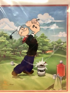 lot 283 image: Framed Limited Edition POPEYE Sericel - Tee It High, Let It Fly