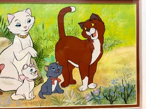 lot 291 image: Framed Hand Painted Original Artwork from Disneys The Aristocats