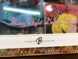 lot 299 image: Brand New Large Barbie & Ken Gold Label Set - Friday Night Dream Date
