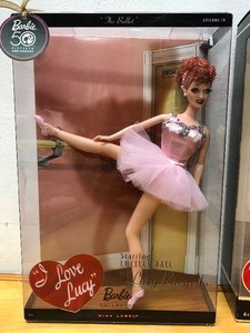 lot 300 image: Lot of 5 Brand New I Love Lucy Barbie Dolls