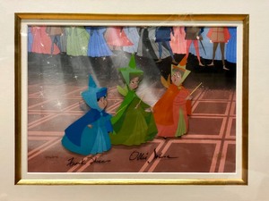 lot 310 image: Signed Limited Edition Disney SLEEPING BEAUTY Production Cel - Fairy Godmothers