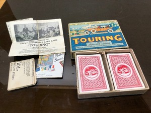 lot 339 image: Vintage 1920s TOURING Automobile Card Game wGreat Graphics