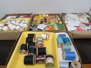 lot 197 image: Large Group of Unused Thread Buttons & Sewing Items