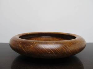 lot 198 image: Lanny Lyell Redwood Burl Round Turned Low Bowl 12 Signed