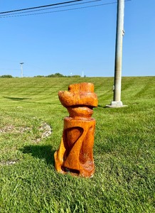 lot 152 image: Great Looking Abstract Large Wood Carving Sculpture