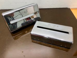 lot 419 image: 2 Vintage Chrome Kleenex Dispensers