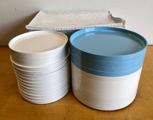 lot 430 image: Large Lot of Designed HELLER Melamine Plates by Massimo Vignelli