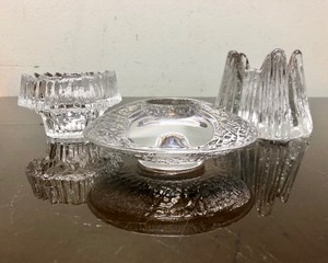 lot 432 image: 3 Very Nice Pieces of Mid Century Sweden Crystal - Orrefors & Nybro