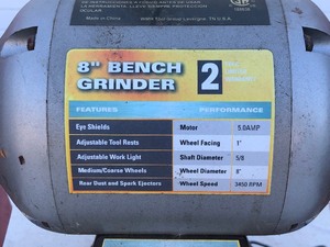 lot 380 image: Working PERFORMAX 8 Bench Grinder