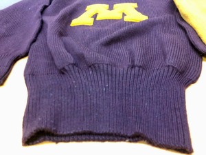 lot 477 image: 2 Original Vintage 1930s-40s University of Minnesota Sweaters