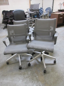 lot 270 image: HERMAN MILLER, SETU,  ADJUSTABLE MESH TASK CHAIRS