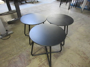lot 303 image: VERSATILE, ROUND METAL TABLES