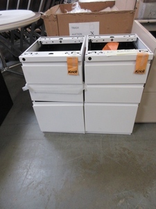 lot 131 image: NEW, DAMAGED KNOLL FILE PEDESTALS