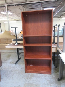 lot 154 image: CHERRY LAMINATE BOOKCASES