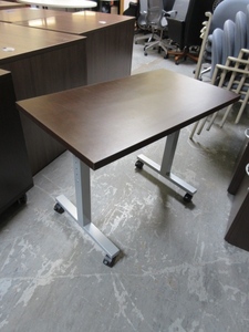 lot 173 image: OFS ADJUSTABLE HEIGHT ROLLING TABLES