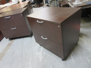 lot 176 image: FRIST OFFICE, WOOD GRAIN LAMINATE, ROLLING LATERAL FILES