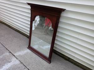 Wood Framed Vanity Mirror