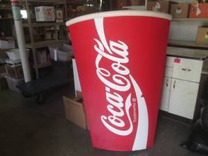 (EW1) Large Coca-Cola Cup Blow Mold...