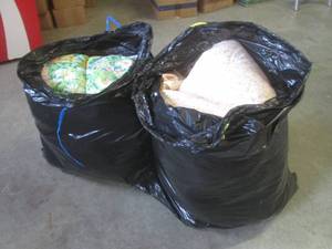 lot 12 image: (EW6) 2 Large Trash Bags Full of As...