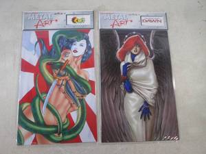 lot 57 image: (G-1) 2 New Metal Art Shi and Dawn ...