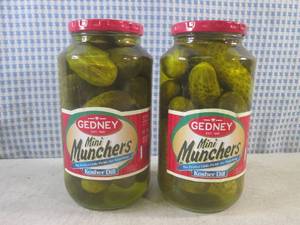 lot 153 image: (C-3) 2 Jars of Gedney Mini Muncher...