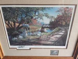 lot 55 image: Nary A Care Framed Commemorative Print by Ken Zylla